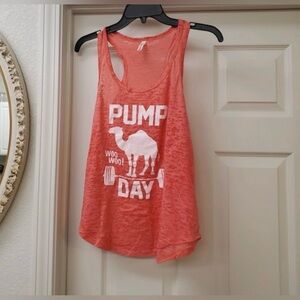 Tough Cookie's Pump Day Burnout Racerback Tank Top is a size Medium.